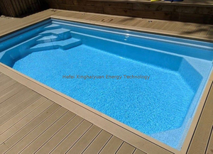 Piscina rectangular exterior de fibra de vidrio FRP Pool Shell