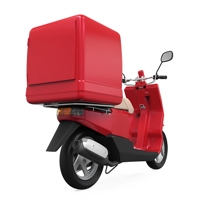 Caja de entrega de fibra de vidrio de comida rápida impermeable para diseños personalizados de scooter